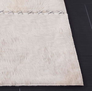 Safavieh Studio Leather Hand-Woven Beige Area Rug With Geometric Rustic Lodge Design, Durable Artisan Leather Finish 8'-0" x 10'-0" STL824A-8