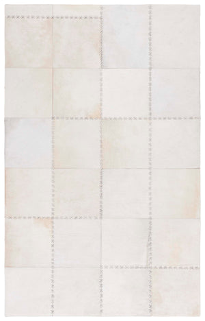 Safavieh Studio Leather Hand-Woven Beige Area Rug With Geometric Rustic Lodge Design, Durable Artisan Leather Finish 8'-0" x 10'-0" STL824A-8