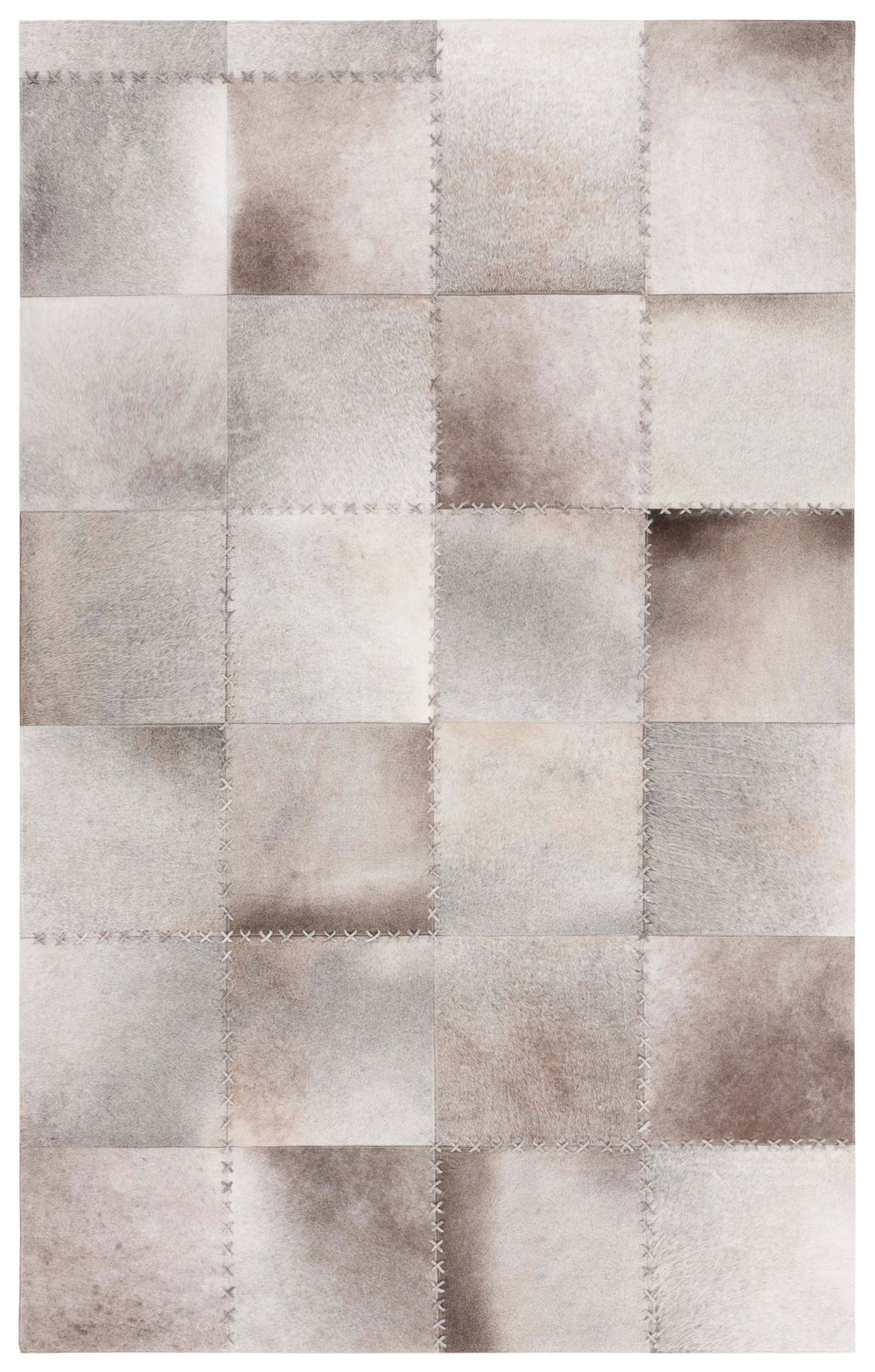 Safavieh Studio Hand-Woven Leather Accent Panel 824F Grey — Geometric Rustic Lodge Design, Durable Artisan Quality 8'-0" x 10'-0" STL824F-8