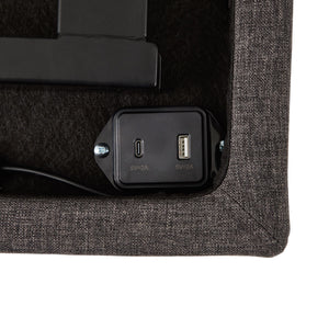 Malouf M455 Adjustable Bed Base - Experience Ultimate Sleep Comfort With Massage & Smart Controls Today! Charcoal Charcoal Stmam455kkab