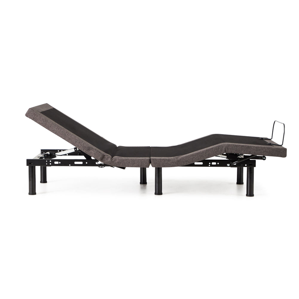 Malouf M555 Adjustable Bed Base With Massage, Bluetooth Control, And Five Comfort Positions For Relaxation Charcoal Charcoal Stmam555scab