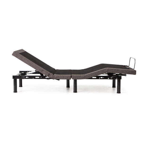 Malouf M555 Adjustable Bed Base With Massage, Bluetooth Control, And Five Comfort Positions For Relaxation Charcoal Charcoal Stmam555scab