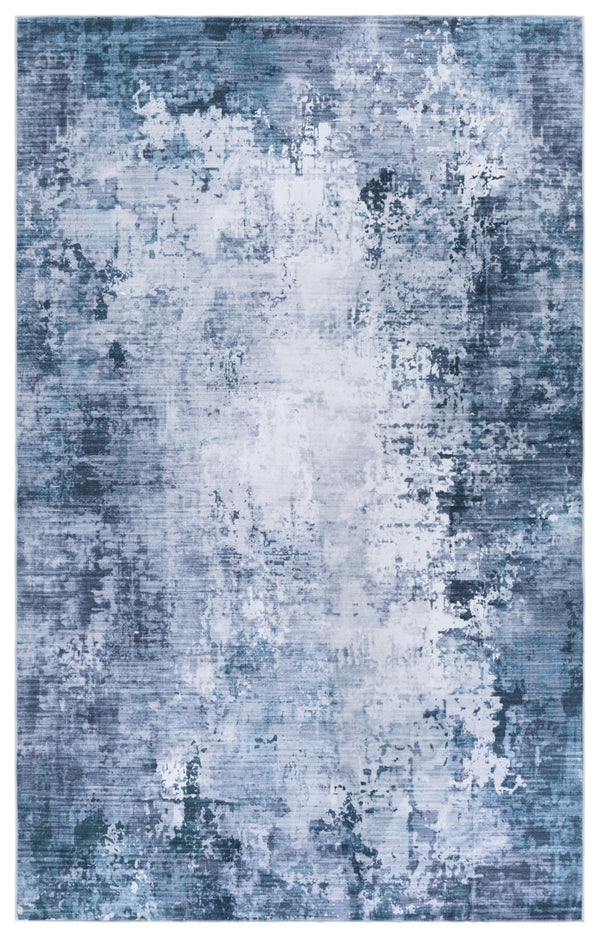 Safavieh Santa Modern Abstract Area Rug In Calming Green And Grey, Power-Loomed Polyester For Durability And Comfort 2'-6" x 8'-0" STM804Y-28
