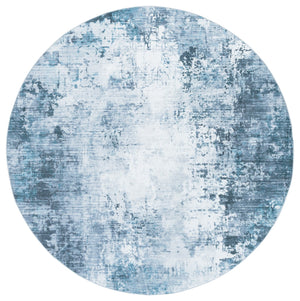 Safavieh Santa Modern Abstract Area Rug In Calming Green And Grey, Power-Loomed Polyester For Durability And Comfort 2'-6" x 8'-0" STM804Y-28