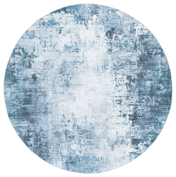 Safavieh Santa Modern Abstract Area Rug In Calming Green And Grey, Power-Loomed Polyester For Durability And Comfort 2'-6" x 8'-0" STM804Y-28