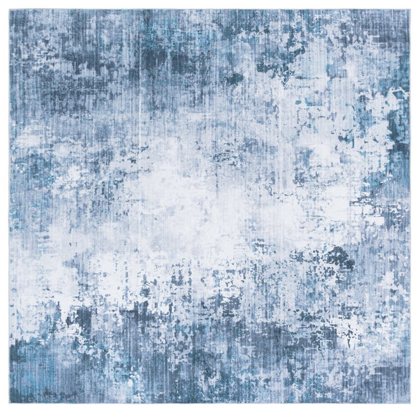 Safavieh Santa Modern Abstract Area Rug In Calming Green And Grey, Power-Loomed Polyester For Durability And Comfort 2'-6" x 8'-0" STM804Y-28
