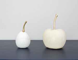 Zeugma Stone Look Pear - Elegant Marble Finish Resin Home Decor Accent, 3.5" Width, Perfect For Any Space!   Cf1239410