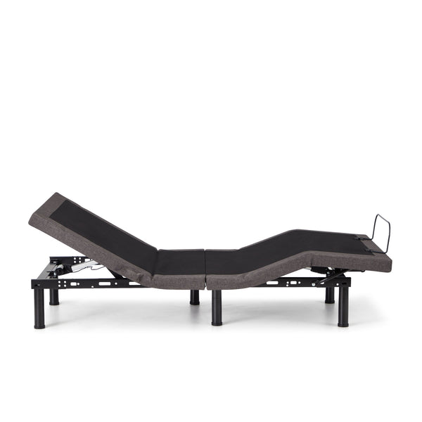 Malouf S655 Adjustable Base: Premium Features With Massage Motors, Smart Controls, And Snore Detection Tech Charcoal Charcoal Stmas655scab