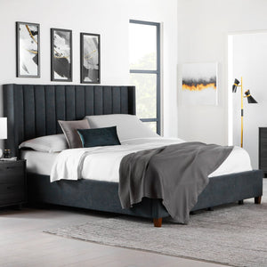 Malouf S755 Adjustable Bed Base - Experience Ultimate Comfort With Massage, Bluetooth & Smart Features Charcoal Charcoal Stmas755txab