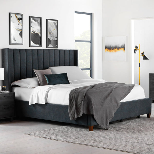 Malouf S755 Adjustable Bed Base - Experience Ultimate Comfort With Massage, Bluetooth & Smart Features Charcoal Charcoal Stmas755txab