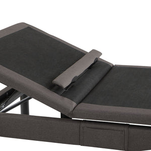 Malouf S755 Adjustable Bed Base - Experience Ultimate Comfort With Massage, Bluetooth & Smart Features Charcoal Charcoal Stmas755txab