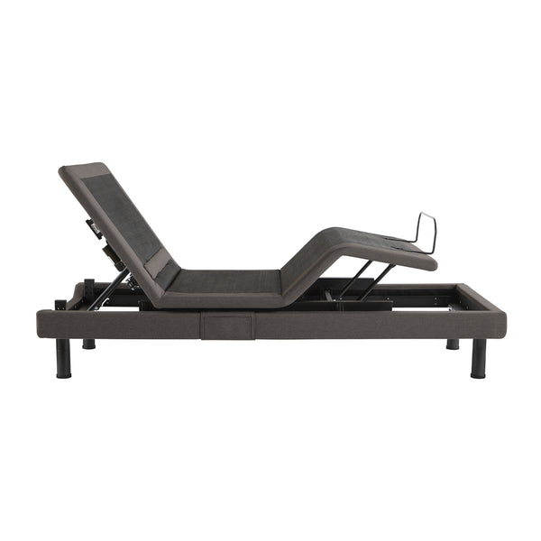 Malouf S755 Adjustable Bed Base - Experience Ultimate Comfort With Massage, Bluetooth & Smart Features Charcoal Charcoal Stmas755txab