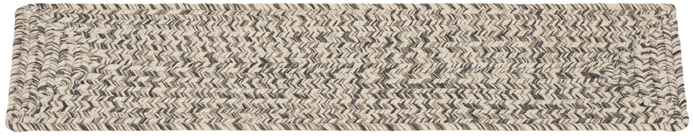 Safavieh Braided Hand‑Woven Stair Tread 8"X28" Grey Ivory Low‑Pile Slip‑Resistant Runner For Hallway Safety STT201F-SET13