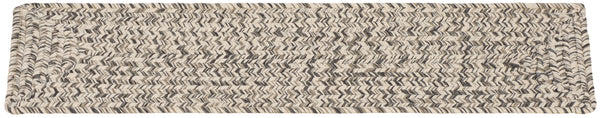 Safavieh Braided Hand‑Woven Stair Tread 8"X28" Grey Ivory Low‑Pile Slip‑Resistant Runner For Hallway Safety STT201F-SET13