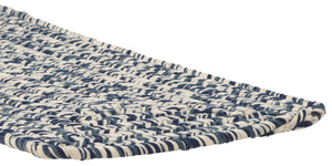 Safavieh Braided Hand-Woven Stair Tread 8"X28" Dark Blue Ivory - Slip-Resistant, Low-Profile Coastal Charm STT201N-SET3