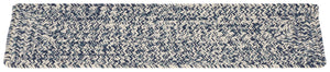 Safavieh Braided Hand-Woven Stair Tread 8"X28" Dark Blue Ivory - Slip-Resistant, Low-Profile Coastal Charm STT201N-SET3