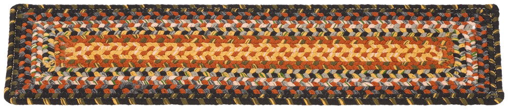 Safavieh Braided Handwoven Stair Tread 8"X28" Multi-Color Coastal Accent With Anti-Slip Backing, Washable Durable STT308A-SET3