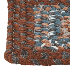 Safavieh Braided Handwoven Brown Multi Stair Tread 8"X28" Low-Profile Non-Slip Washable Accent Rug For Tight Spaces STT313A-SET13
