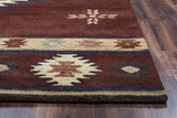 Rizzy Southwest SU2009 Hand Tufted Southwest Wool Rug Red 9' x 12'