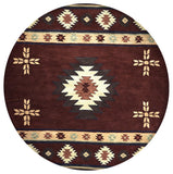 Rizzy Southwest SU2009 Hand Tufted Southwest Wool Rug Red 8' x 8' Round