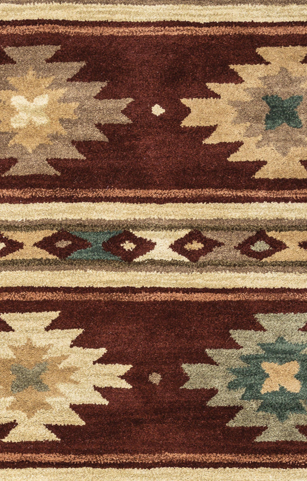 Rizzy Southwest SU2012 Hand Tufted Southwest Wool Rug Red 9' x 12'