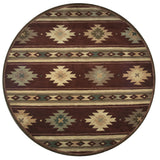 Rizzy Southwest SU2012 Hand Tufted Southwest Wool Rug Red 8' x 8' Round