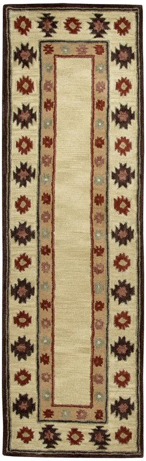 Rizzy Southwest SU2015 Hand Tufted Southwest Wool Rug Beige 2'6" x 8'