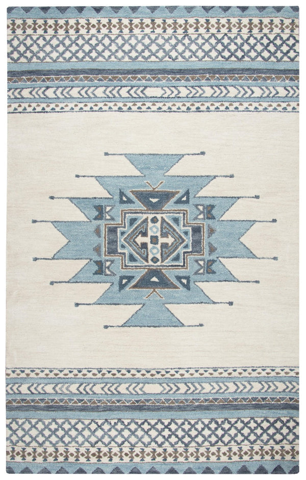 Rizzy Southwest SU567A Hand Tufted Southwest Wool Rug Blue 9' x 12'