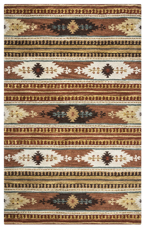 Rizzy Southwest SU8156 Hand Tufted Southwest Wool Rug Rust 9' x 12'