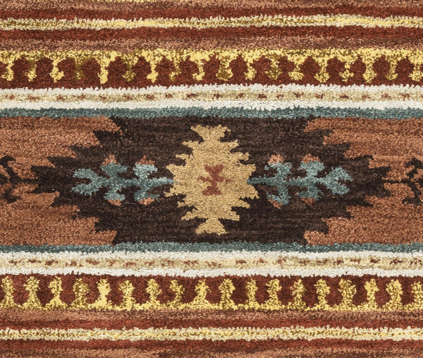 Rizzy Southwest SU8156 Hand Tufted Southwest Wool Rug Rust 9' x 12'