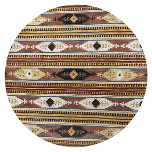 Rizzy Southwest SU8156 Hand Tufted Southwest Wool Rug Rust 8' x 8' Round