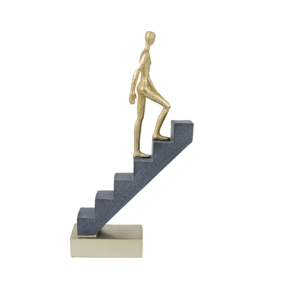 Zeugma Success Stairs 90314 - Elegant Bronze Finish With Gold Leaf Base | Decorative Resin Accent Piece   Cf1190314