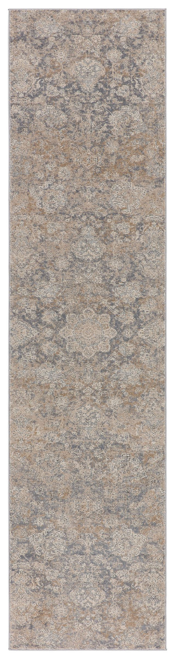 Jaipur Living Jaipur Living Distressed Medallion Runner Rug Neutral Carved Pile Hallway Accent RUG152886