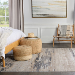 Jaipur Living Sundar Ronan Sud05 Powerloomed Machinemade 60% Polypropylene 40% Polyester Abstract Abstract Indoor Rug Blue, Gray 60% Polypropylene 40% Polyester Rug152893