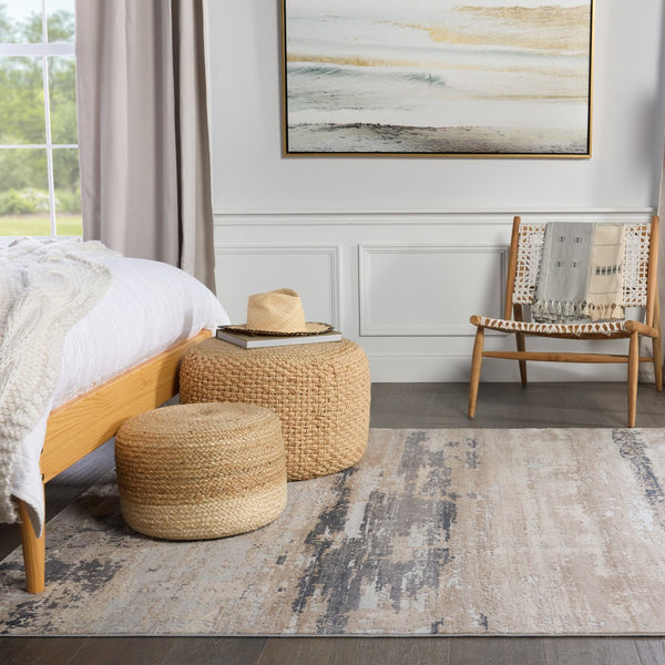 Jaipur Living Sundar Ronan Sud05 Powerloomed Machinemade 60% Polypropylene 40% Polyester Abstract Abstract Indoor Rug Blue, Gray 60% Polypropylene 40% Polyester Rug152893