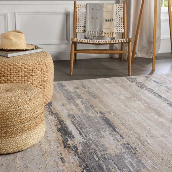 Jaipur Living Sundar Ronan Sud05 Powerloomed Machinemade 60% Polypropylene 40% Polyester Abstract Abstract Indoor Rug Blue, Gray 60% Polypropylene 40% Polyester Rug152893