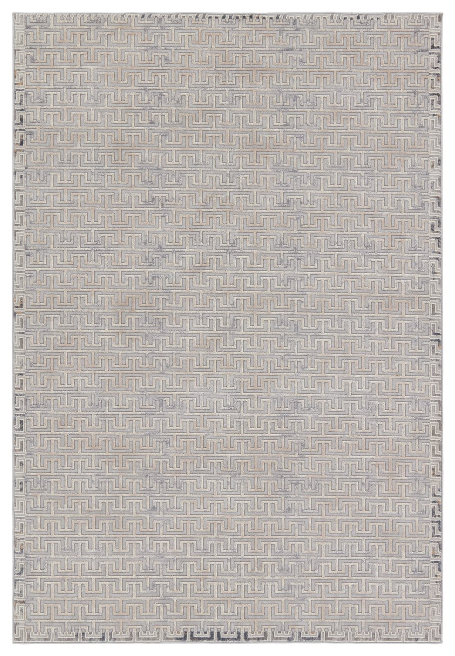 Jaipur Living Sundar Baxley Sud06 Powerloomed Machinemade 60% Polypropylene 40% Polyester Geometric Geometric Indoor Rug Gray, Beige 60% Polypropylene 40% Polyester Rug155954
