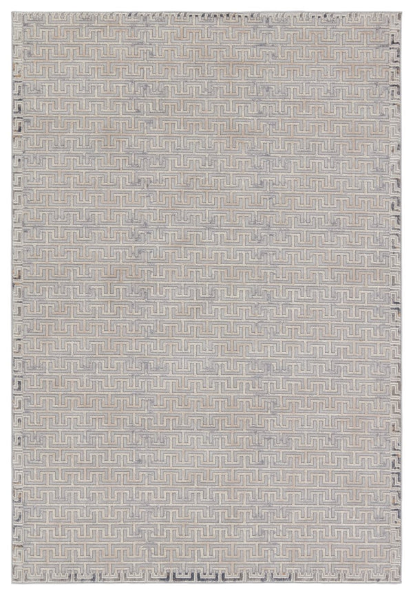 Jaipur Living Sundar Baxley Sud06 Powerloomed Machinemade 60% Polypropylene 40% Polyester Geometric Geometric Indoor Rug Gray, Beige 60% Polypropylene 40% Polyester Rug155954