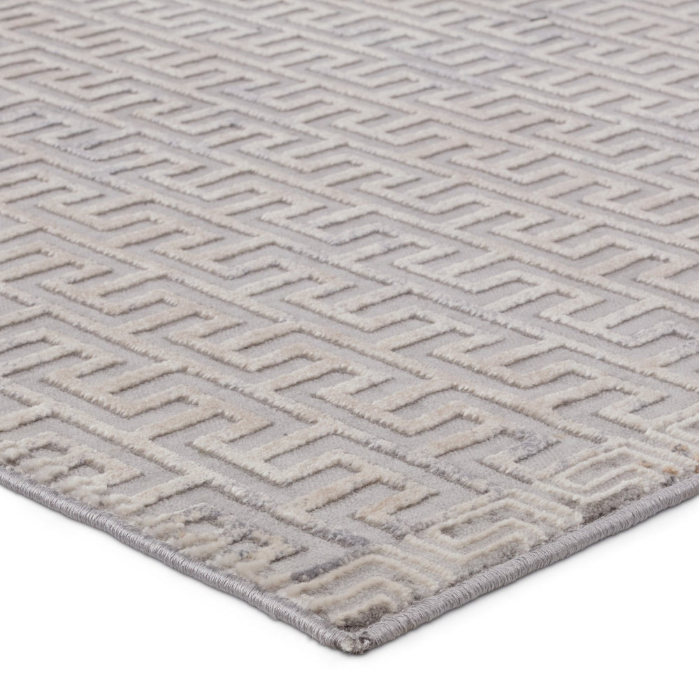 Jaipur Living Sundar Baxley Sud06 Powerloomed Machinemade 60% Polypropylene 40% Polyester Geometric Geometric Indoor Rug Gray, Beige 60% Polypropylene 40% Polyester Rug155954