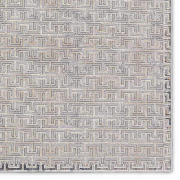 Jaipur Living Sundar Baxley Sud06 Powerloomed Machinemade 60% Polypropylene 40% Polyester Geometric Geometric Indoor Rug Gray, Beige 60% Polypropylene 40% Polyester Rug155954