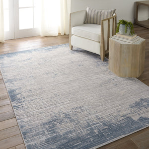 Jaipur Living Sundar Chamisa Sud08 Powerloomed Machinemade 60% Polypropylene 40% Polyester Abstract Abstract Indoor Rug Gray, Blue 60% Polypropylene 40% Polyester Rug155966