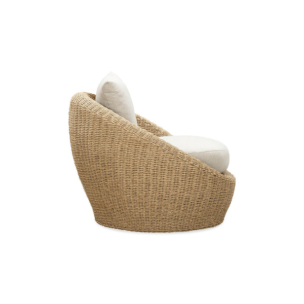 Lh Imports Sunset Outdoor - Stylish Club Chair For Ultimate Comfort And Chic Home Beautification Experience Beige,Brown All,Weather Wicker,Olefin Fabric,Powder,Coated Aluminum Frame Sun019