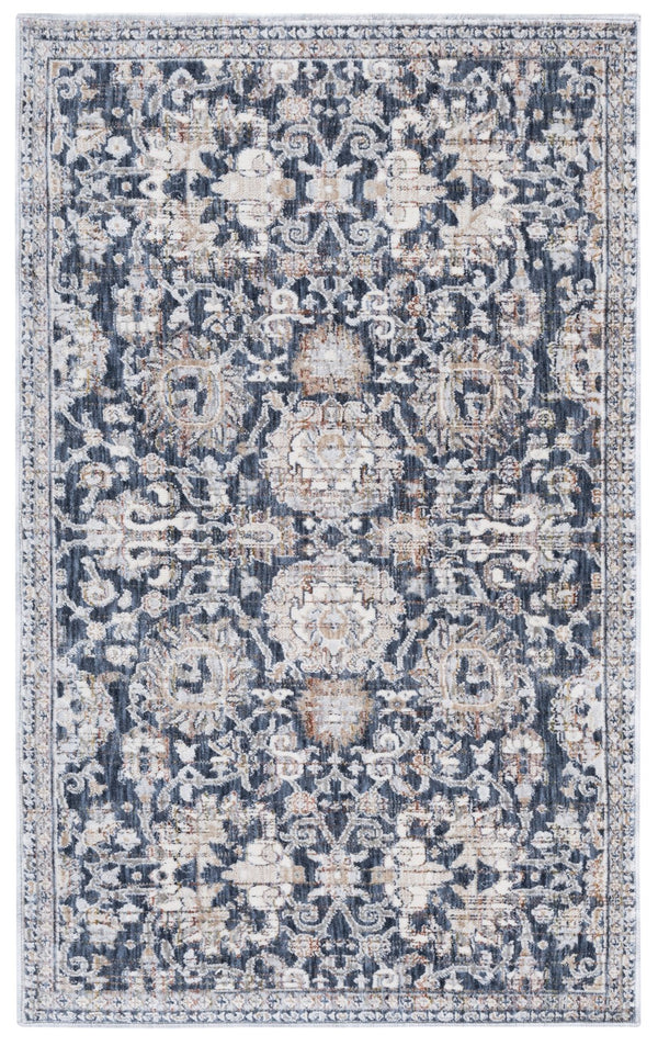 Safavieh Sutton Stylish Navy And Beige Area Rug - Space Dyed Polyester For Elegant Home Décor And Comfort Navy ,Beige Brown Space Dyed Polyester Sut101n-24