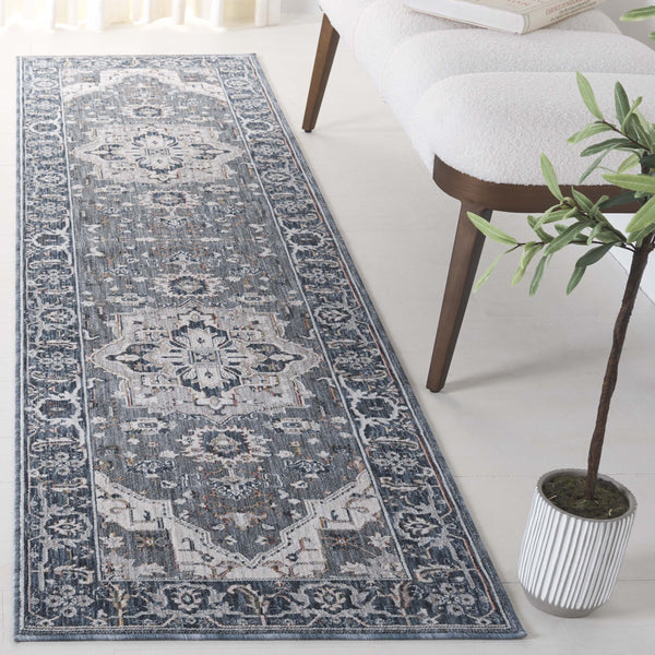 Safavieh Sutton Stylish Space Dyed Polyester Rug In Modern Grey And Navy For Chic Home Decor Solutions Grey ,Navy Space Dyed Polyester Sut102f-28