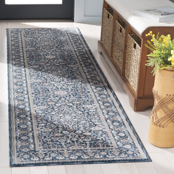 Safavieh Sutton Stylish Space Dyed Polyester Rug – Elevate Your Home Décor With Timeless Elegance Navy ,Beige Space Dyed Polyester Sut103n-24