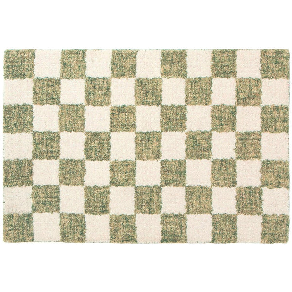 Trans Ocean Liora Manne Savannah Indoor Hand-tufted Wool Area Rug – Elegant Checkerboard Design For Modern Homes Sage Wool Pile Svh23951316