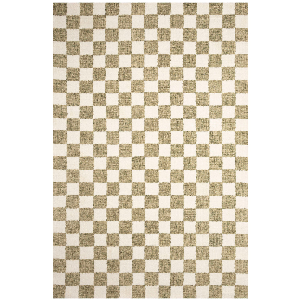 Trans Ocean Liora Manne Savannah Indoor Hand-tufted Wool Area Rug – Elegant Checkerboard Design For Modern Homes Sage Wool Pile Svh57951316