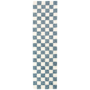 Trans Ocean Liora Manne Savannah Indoor Hand-tufted Wool Area Rug – Elegant Checkerboard Design For Modern Homes Blue Wool Pile Svhr8951303