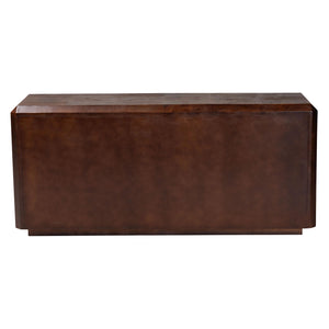 Bali & Pari Valora Burl Wood Sideboard with Four Doors and Artisan Walnut Finish