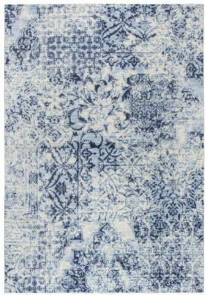 Alora Decor Swagger Ivory Transitional Rug With Blue & Black Accents, Power-Loomed Polypropylene Durability 3'3" x 5'3" SWGSW100137093353